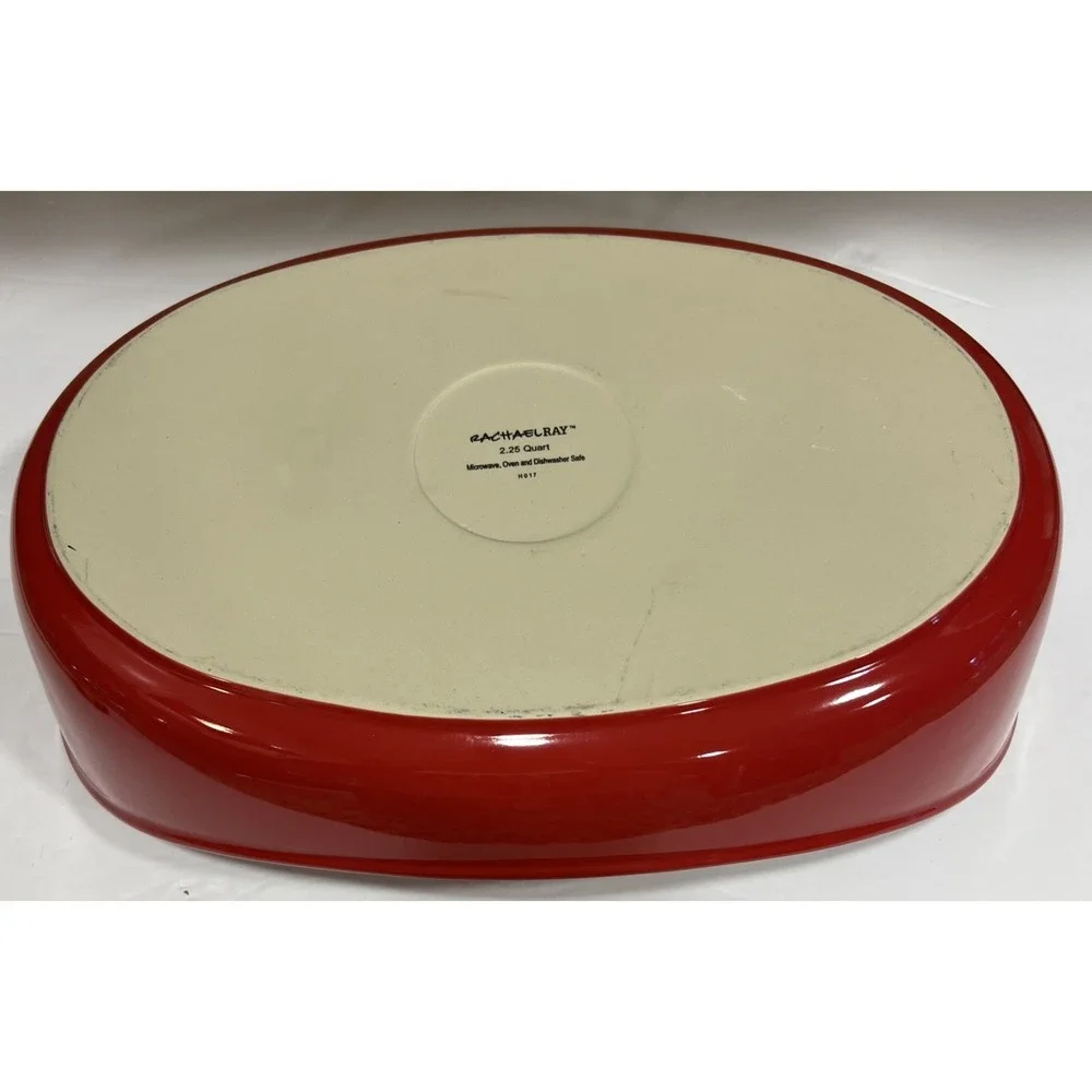 Rachel Ray Casserole Dish 2.25 Quart Red 9x13 Baking Serving H017